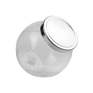 Pote Baleiro De Plastico Com Tampa Metalizada – 600ml