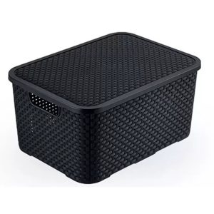 Organizador Rattan C/. Tampa 07 Pt-Coleta Seletiva