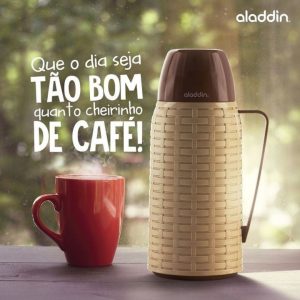 Garrafa Term Rattan Creme/Marrom 1L Aladdim