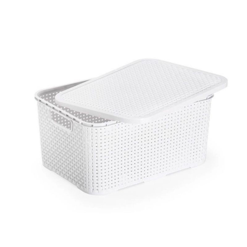 Mini Caixa Rattan Branca – 7 L - Image 5