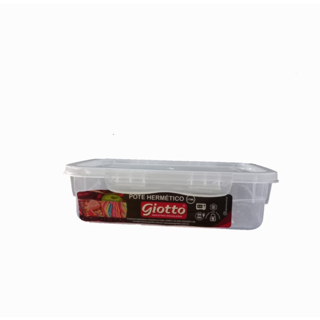 Pote Com Trava 270Ml Baixo Transparente - Image 5