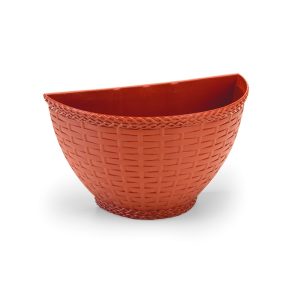 Vaso De Parede Rattan Meia Lua 3,4 L