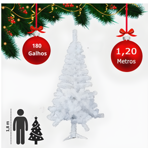 (5723) Arvore Natal Branca 1,20 180 Galhos