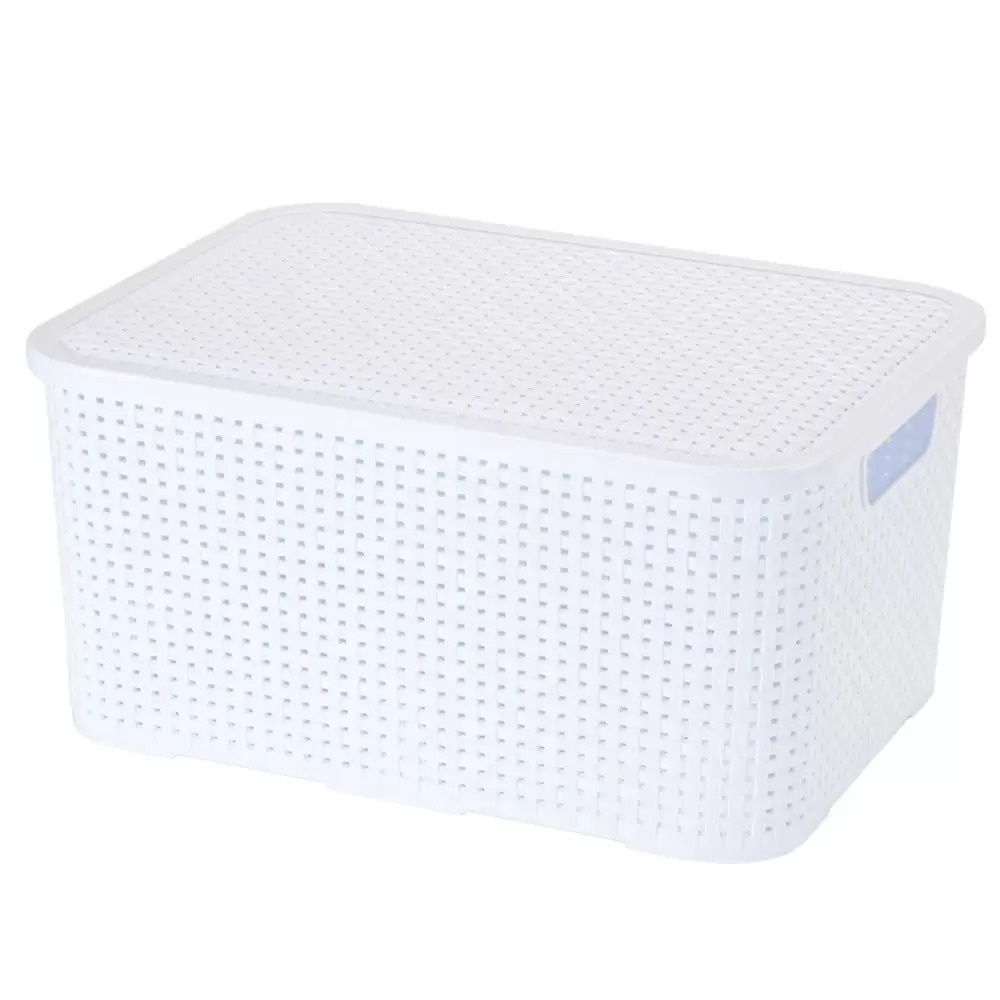 Mini Caixa Rattan Branca – 7 L - Image 2