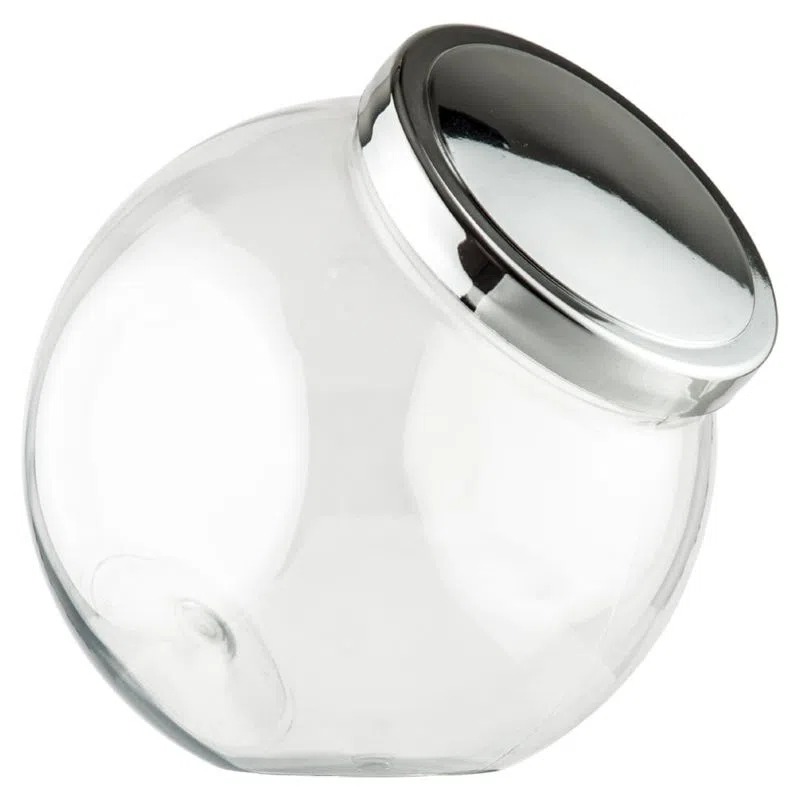 Pote Baleiro De Plastico Com Tampa Metalizada – 1,2 litros