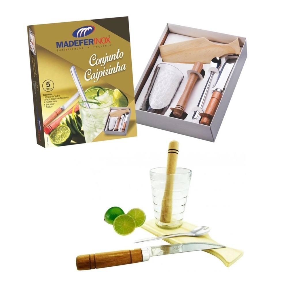 1-180 Conjunto Caipirinha Colher De Inox - Image 2