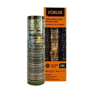 Pisca Pisca Solar Led 200 Luzes Color Foxlux