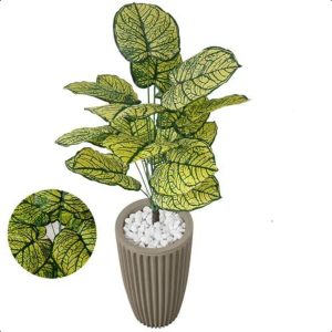 Árvore Artificial Caladium Verde Listrado 65 cm