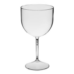 Taça Para Gin De Acrílico Para Festa 600ml – Transparente, Dourada