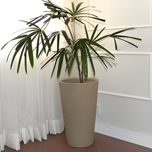 Vaso Coluna Redonda Cone  Polietileno Ref 078 58x36x36cm