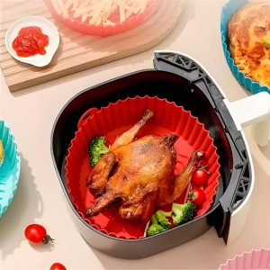 Forma de Silicone P/ Air Fryer Redonda 17 Cm