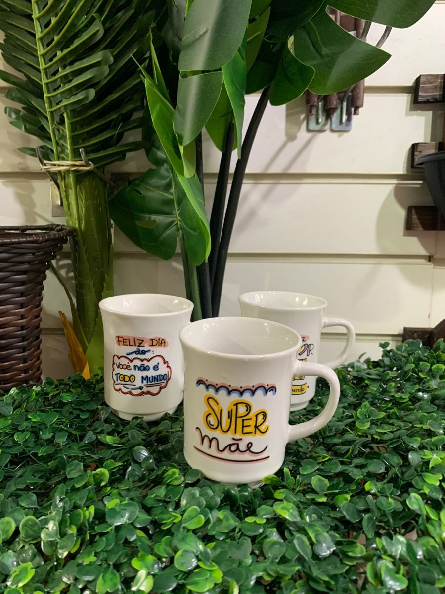 Caneca Americana Branca Dec Mae – Hr Porcelanas