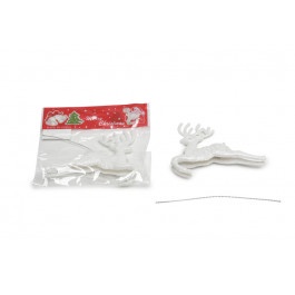 Enfeite Natal Plastico Rena Branco 7983753822842