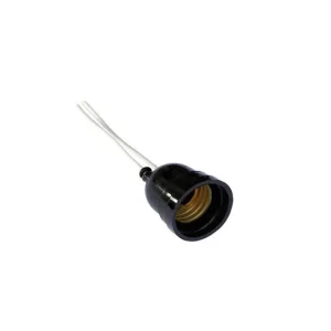 Bocal E-27 C.Rabicho Simples Preto Ms-B271 Nitrolux
