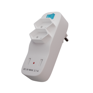 Adaptador Multiplo 2 Tom + Usb Liga/Desliga Exatron